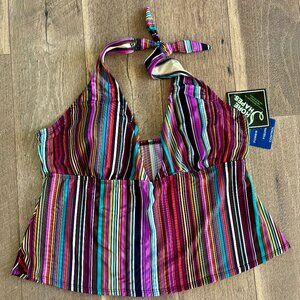 New Womens Bathing Suit Top Tank Tankini Shore Shapes 20W Halter Figure Control